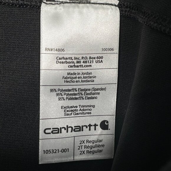 NWOT Carhartt Black Pull-On Stretchy Fitted Ankle Leggings Women's 2X Workwear - Picture 6 of 12